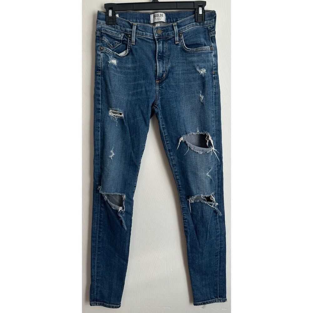 AGOLDE Sophie High Rise Ripped Distressed Skinny Jeans SIZE 27​
